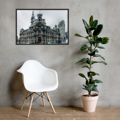 Framed photo paper poster