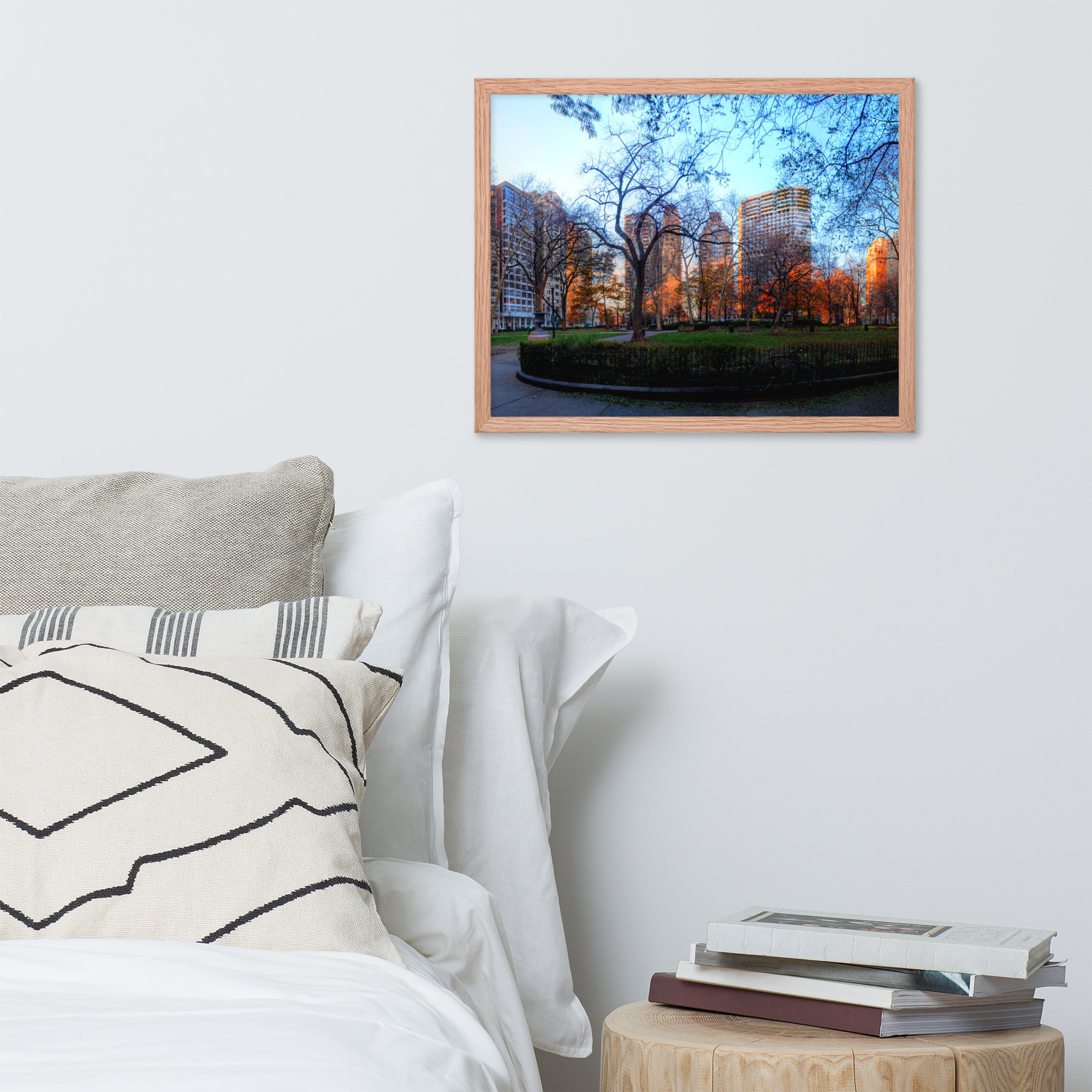 Framed photo paper poster