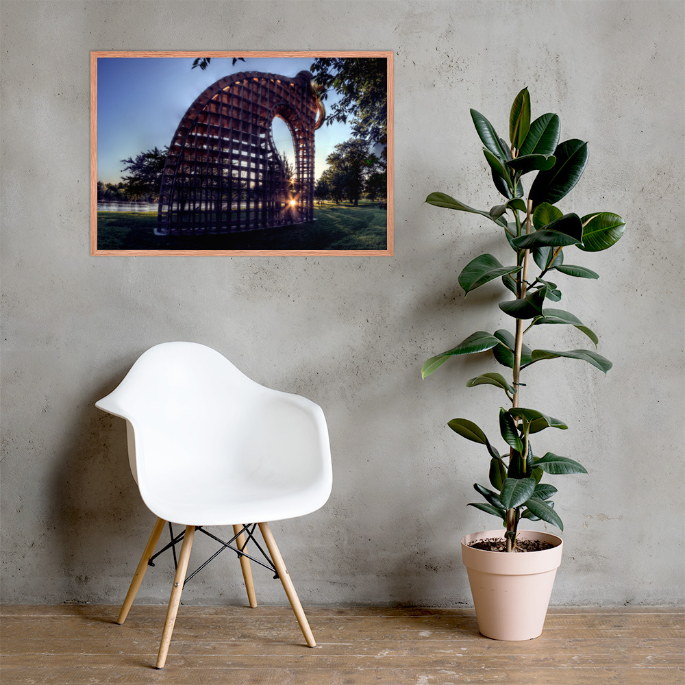 Framed photo paper poster