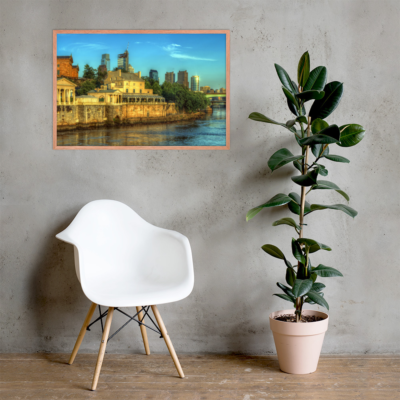 Framed photo paper poster