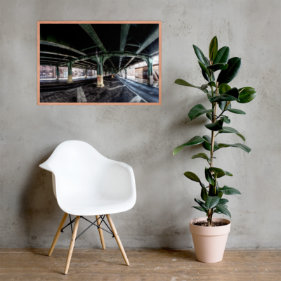 Framed photo paper poster