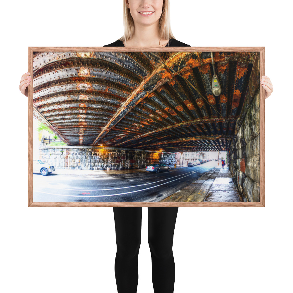 Framed photo paper poster