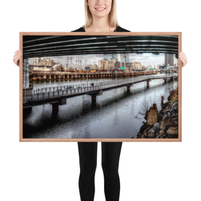 Framed photo paper poster